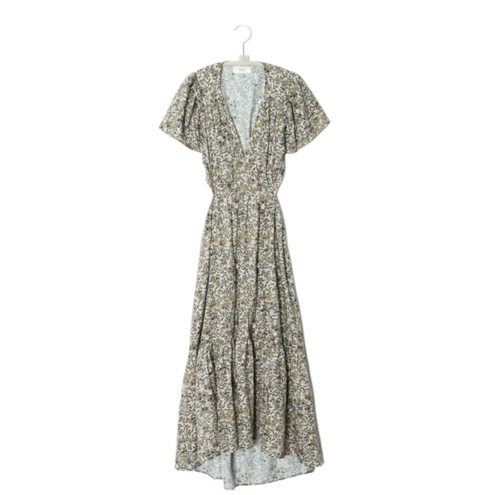 XiRENA- NWT Gabrielle Ivory Floral Midi Cut Out Dress Sz M